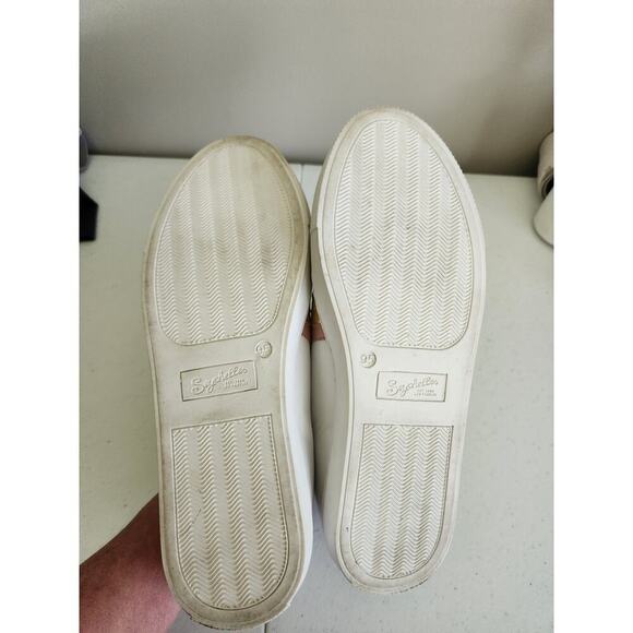 Anthropologie Seychelles Stand Out Sneakers womens sz 9.5 leather rainbow retro - Picture 6 of 8